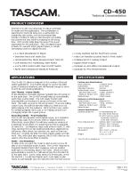 Tascam CD-450 - Brochure 